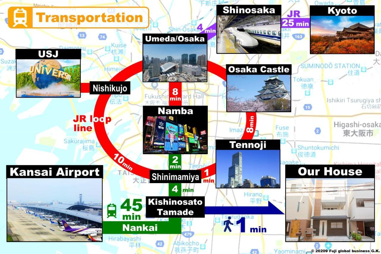 Prestige Suites Osaka Kishinosato-Tamade Exteriör bild